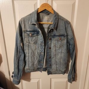 ZARA Cropped Denim Jean Jacket